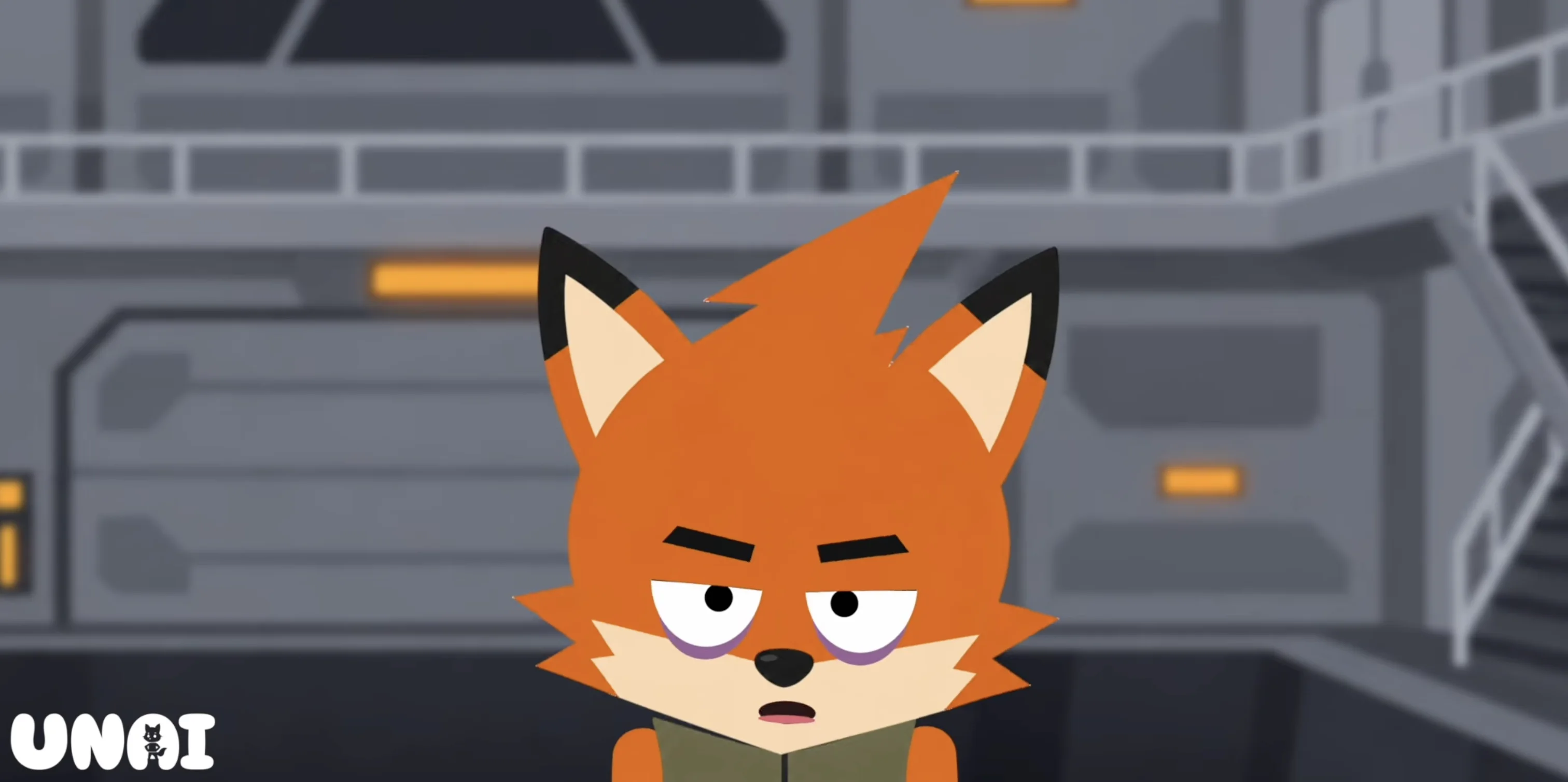 Unai le renard dans le pilote de la série
