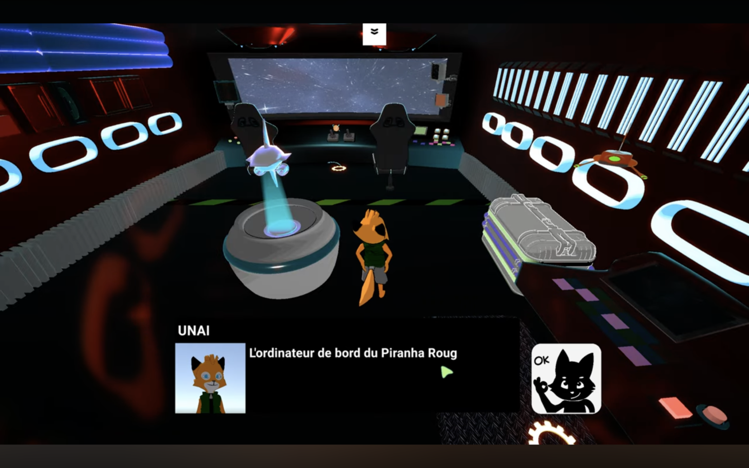 Le cockpit du Piranha Rouge vu depuis l'intérieur